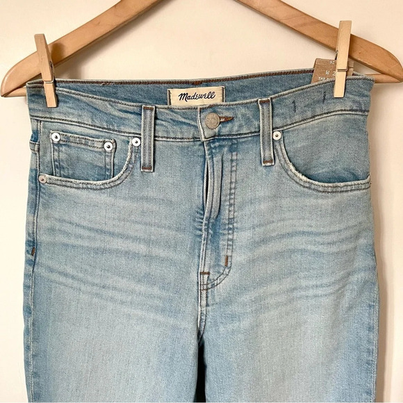Madewell The Perfect Vintage Straight Jean in Danby Wash: Knee-Rip Edition NWT - Picture 6 of 10